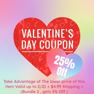 ❤️Valentine’s Day Coupon 25%Off  Valid up to 2/21/2026 some shipping discount